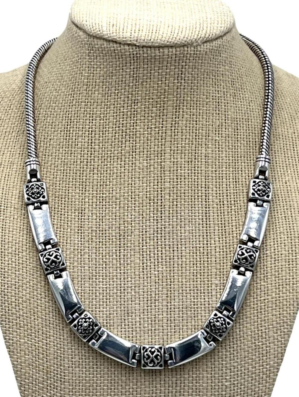 Brighton Silvertone Scroll Vintage Retired Tribeca Necklace
